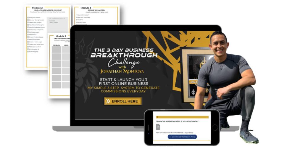 Jonathan Montoya with his course