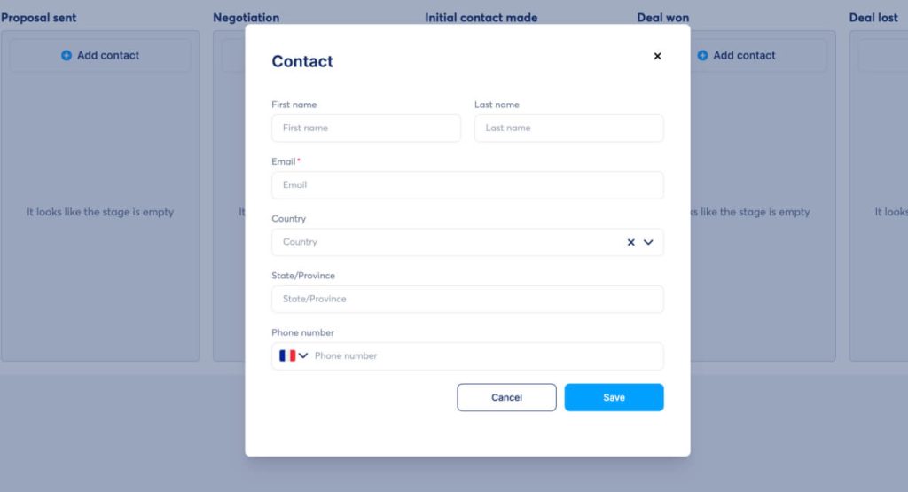 Adding prospect info