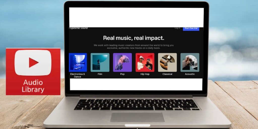 Epidemic sound and YouTube audio library for background music