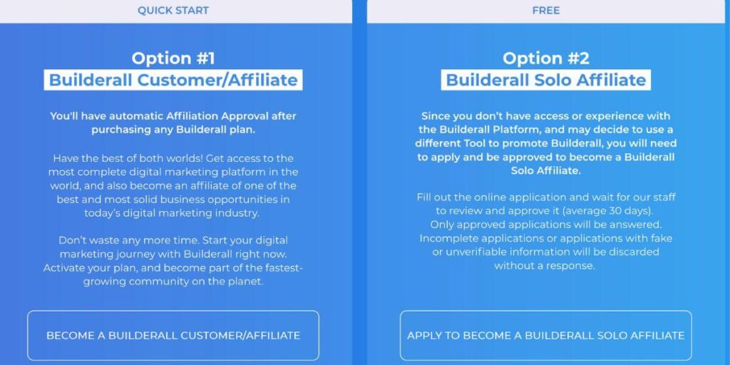 Builderall affiliate options