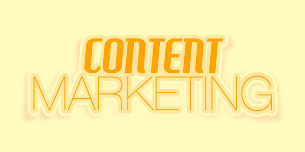 A sign for content marketing