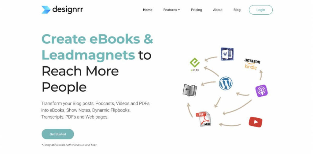 Designrr homepage Designrr homepage