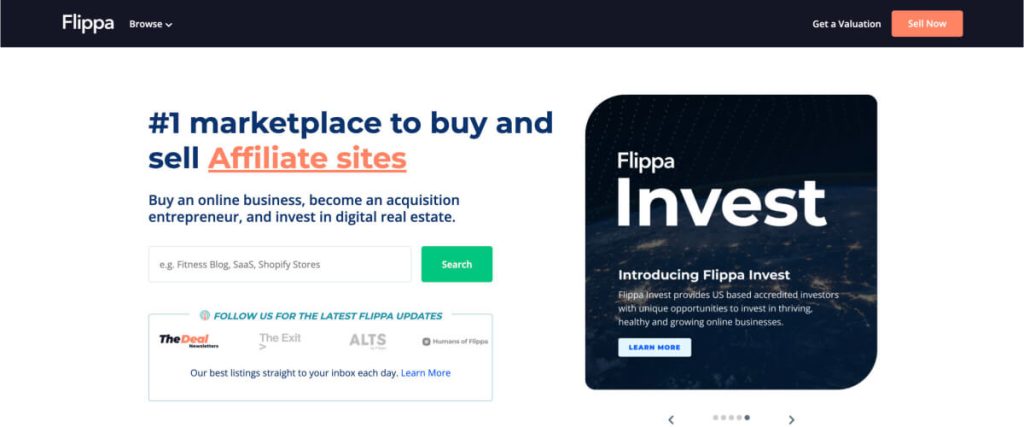 Flippa marketplace
