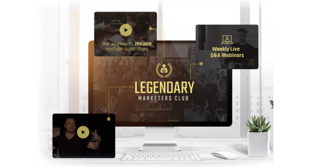 Legendary Club design on a computer screen