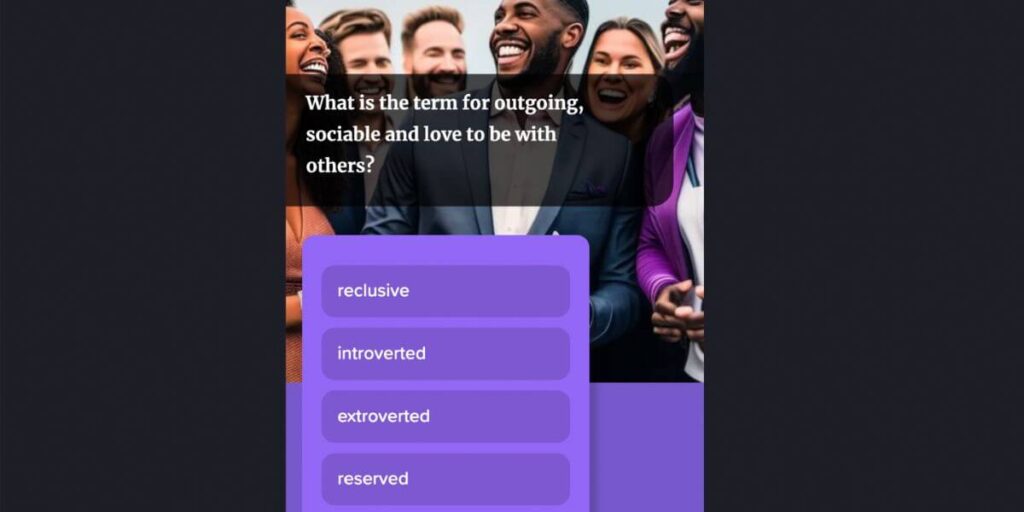An example of Piggy Magic Quiz Option