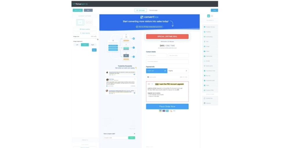 ThriveCart checkout page