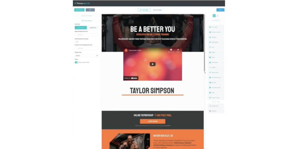 The sales funnel page builder