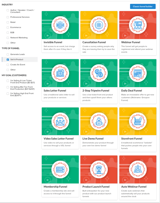 ClickFunnels funnel templates
