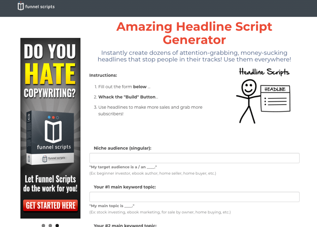 Funnel Scripts free headline generator