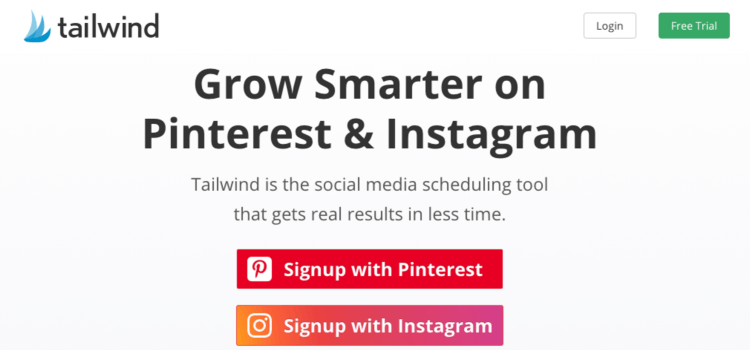 TailWind social manager for Pinterest