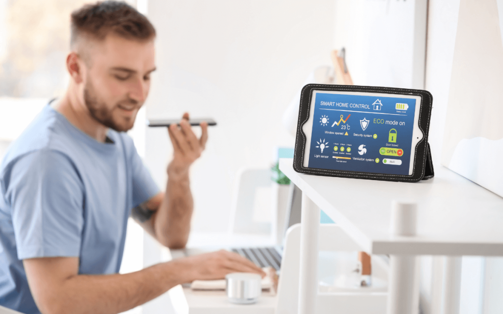 a man using online automation tools