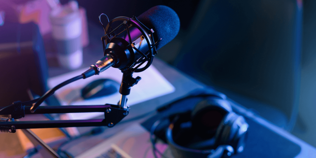 workstation and microphone