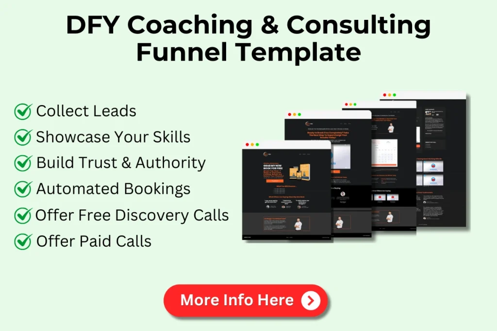 DFY Coaching funnel template Get my coaching and consulting funnel template to streamline your coaching business