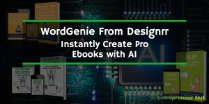 The wordgenie from Designrr AI tool for creating ebooks